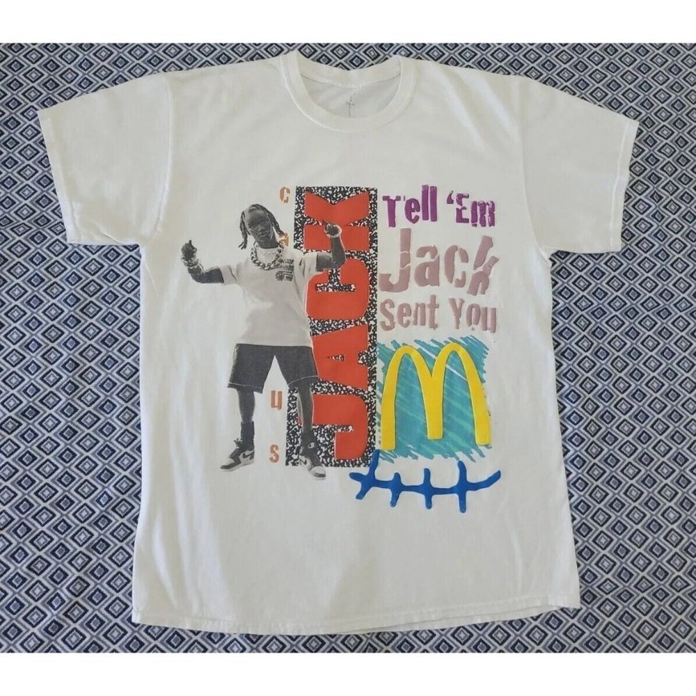 Travis Scott Cactus Jack McDonald's T-Shirt Size Medium White Limited Edition
